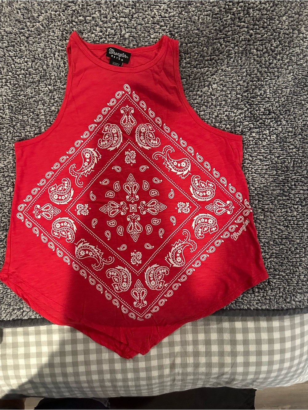 Wrangler Red Bandana-Print Tank